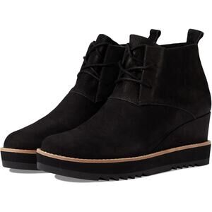 Eileen Fisher Capa Falcon Nubuck Wedge Black Women's Size 8.5 New Without Box